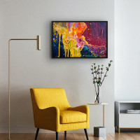 Quadro Decorativo Abstrato Splashing