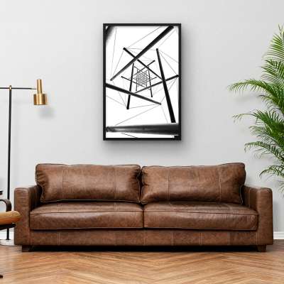 Quadro Decorativo Abstrato Pentagrama