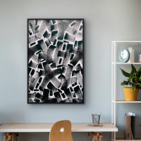 Quadro Decorativo Abstrato Black Dripping