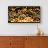 Quadro Decorativo Moedas Bitcoin I