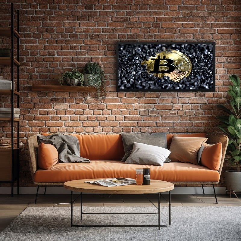 Quadro Decorativo Moeda Bitcoin I