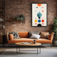 Quadro Decorativo Círculos Alinhados