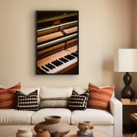 Quadro Decorativo Piano Aberto