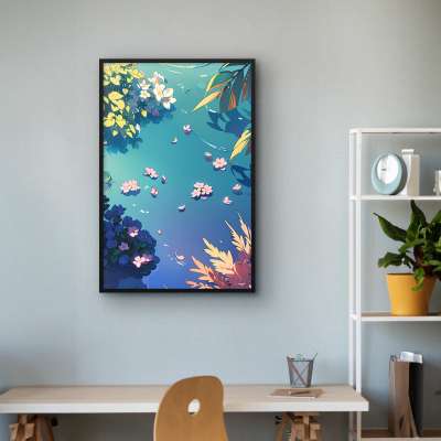 Quadro Decorativo Rio com Flores I