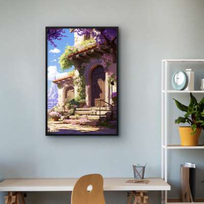 Quadro Decorativo Trepadeiras Floridas