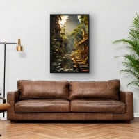 Quadro Decorativo Ruinas na Selva