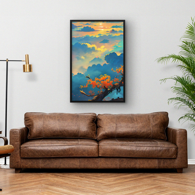 Quadro Decorativo Galho nas Nuvens