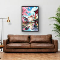 Quadro Decorativo Casas Japonesas