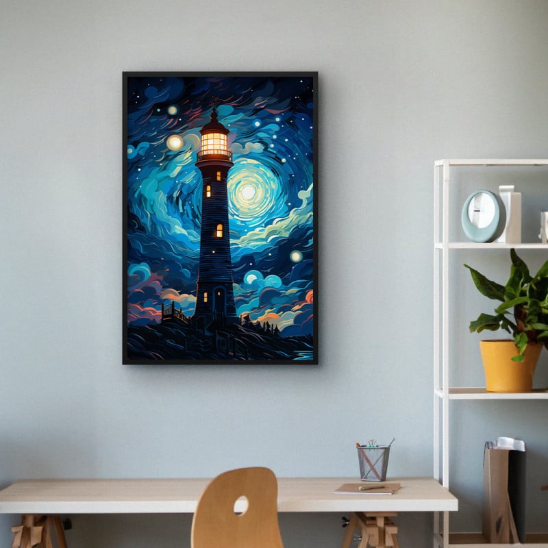 Quadro Decorativo Farol Estrelado