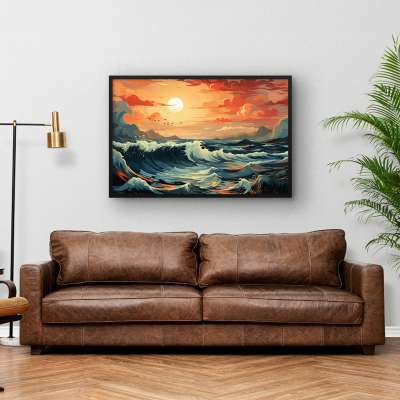 Quadro Decorativo Ondas Agitadas