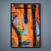 Quadro Decorativo Street Art Orange