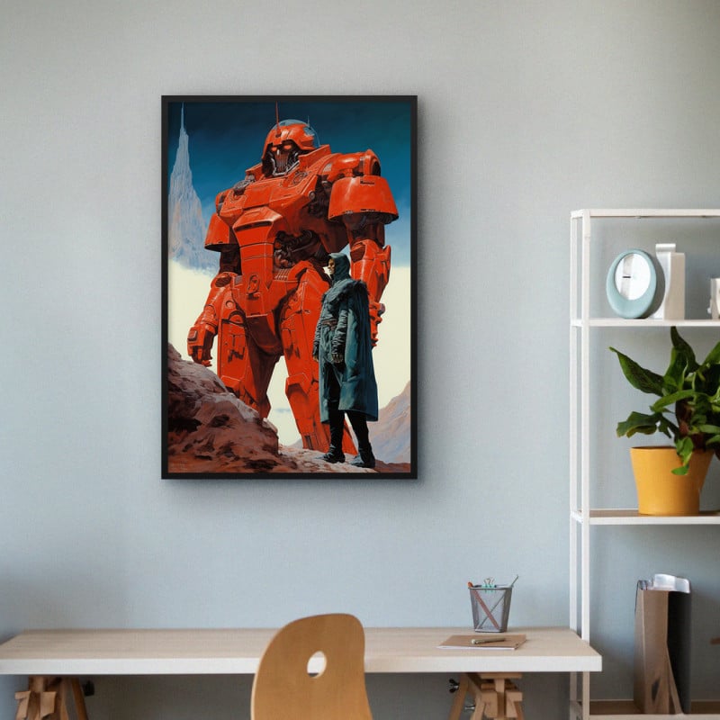 Quadro Decorativo Mecha e o Mestre