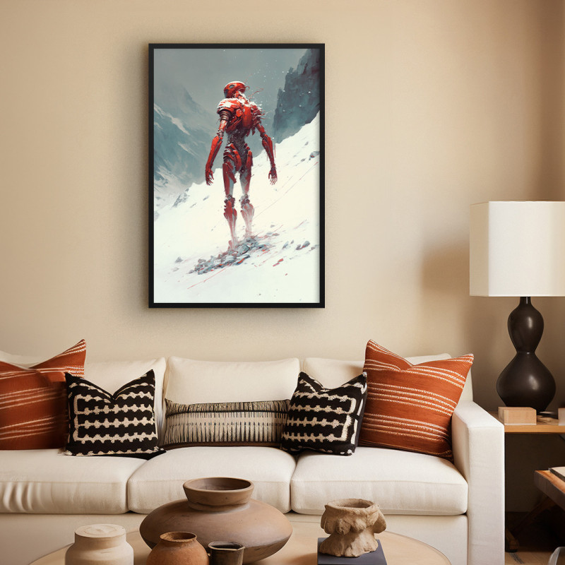 Quadro Decorativo Robô na Neve