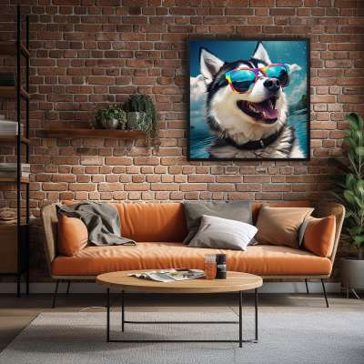 Quadro Decorativo Husky For Summer