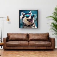 Quadro Decorativo Husky For Summer