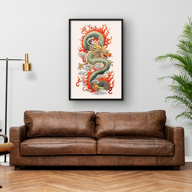 Quadro Decorativo Dragão Chinês