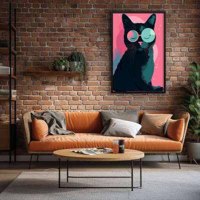 Quadro Decorativo Chill Cat