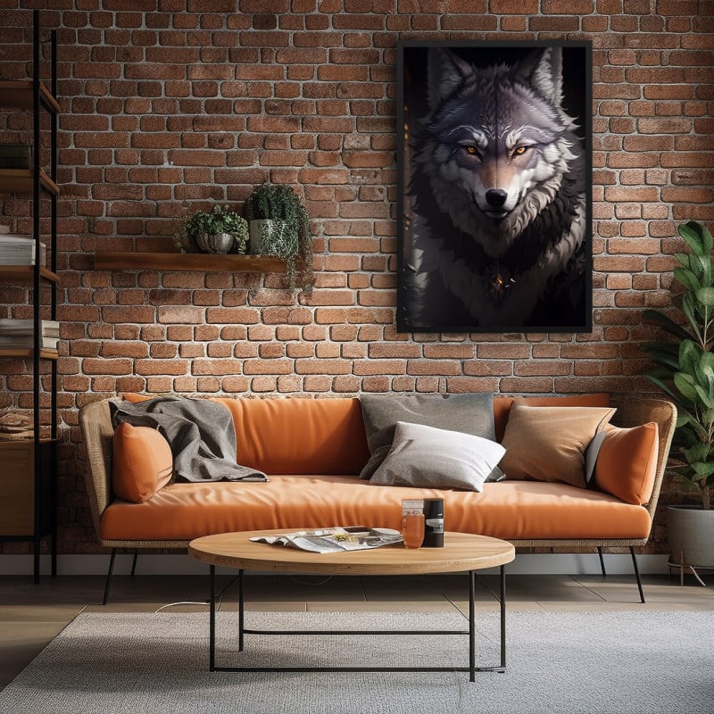 Quadro Decorativo Lobo Alfa