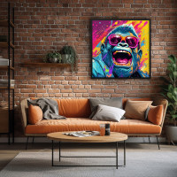 Quadro Decorativo Colorful Monkey