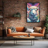 Quadro Decorativo Ovelha nas Nuvens