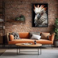 Quadro Decorativo Cacatua da Crista Laranja