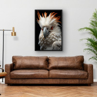 Quadro Decorativo Cacatua da Crista Laranja