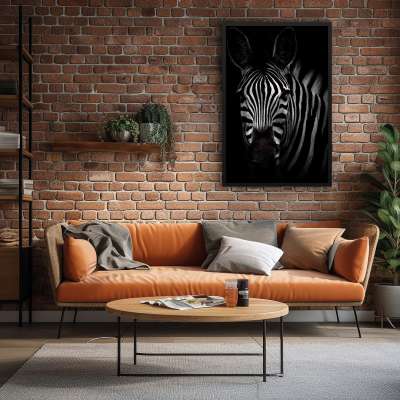 Quadro Decorativo Zebra nas Sombras