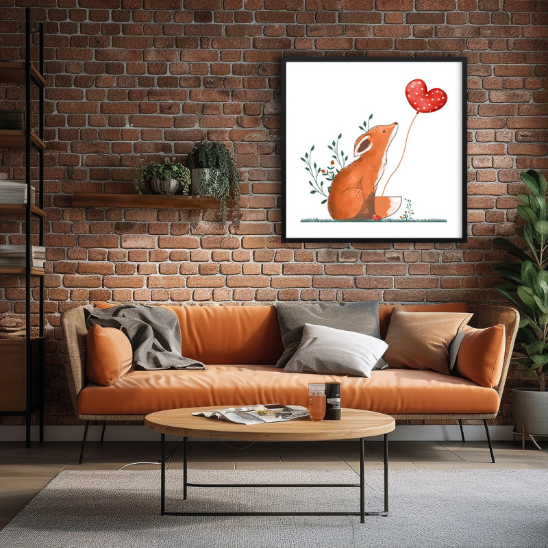 Quadro Decorativo Love Fox