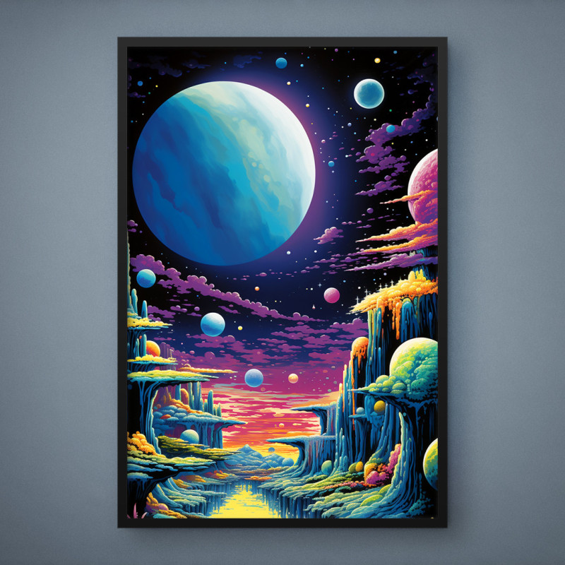 Quadro Decorativo Floresta dos Planetas