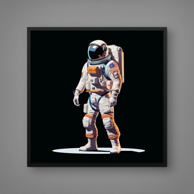 Quadro Decorativo Astronauta Sob o Holofote