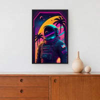 Quadro Decorativo Astronauta Vintage