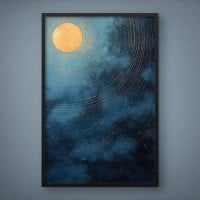 Quadro Decorativo Noite Dourada