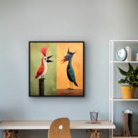 Quadro Decorativo Crazy Birds