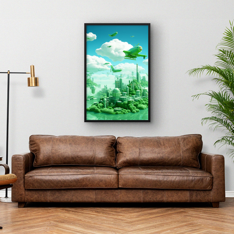 Quadro Decorativo Futuro Esmeralda