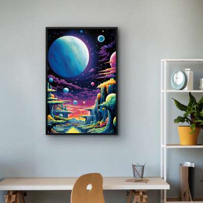 Quadro Decorativo Floresta dos Planetas