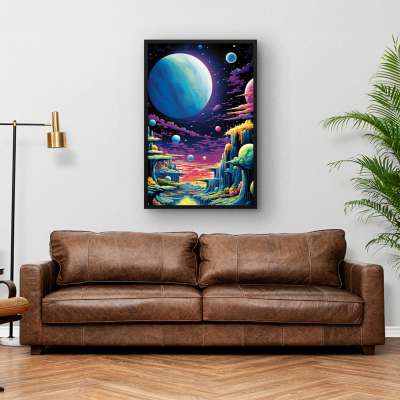 Quadro Decorativo Floresta dos Planetas