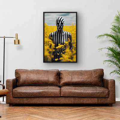 Quadro Decorativo Homem Listrado