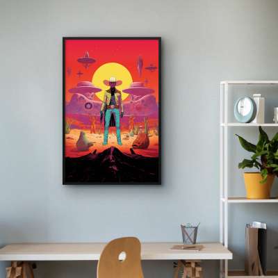 Quadro Decorativo Cowboy Alien