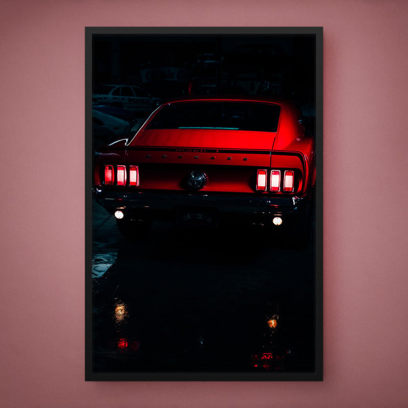 Quadro Decorativo Traseira do Mustang