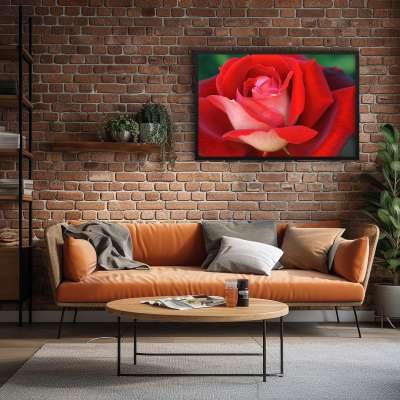 Quadro Decorativo Rosa em Close