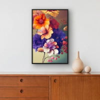 Quadro Decorativo Flores Fluídas