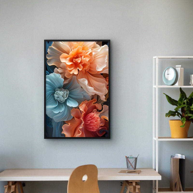 Quadro Decorativo Flores Fluídas I