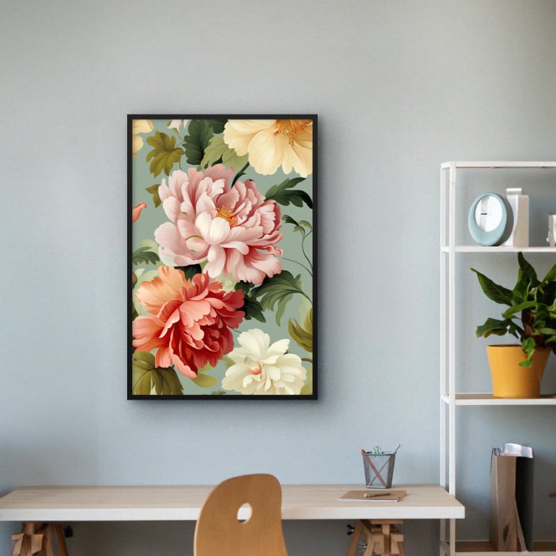 Quadro Decorativo Flores Fluídas II