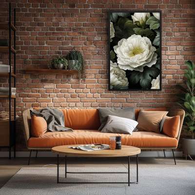 Quadro Decorativo Flores Brancas