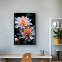 Quadro Decorativo Flores Salmão