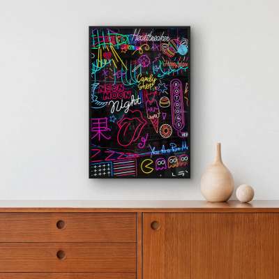 Quadro Decorativo Conjunto Neon