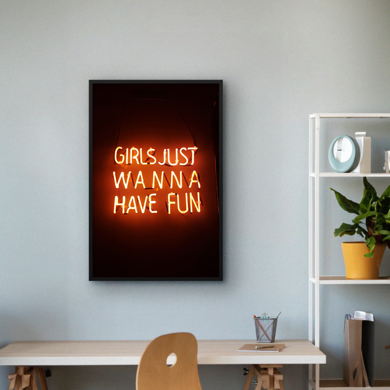 Quadro Decorativo Girls Just Hanna Have Fun