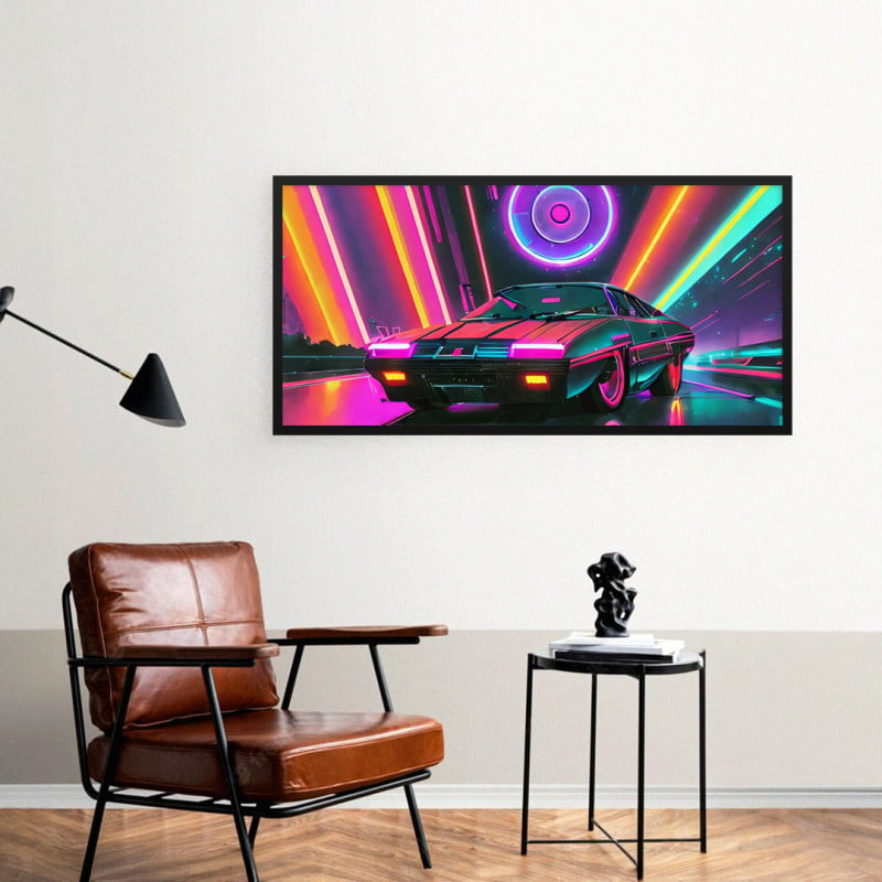 Quadro Decorativo Carro Retrowave