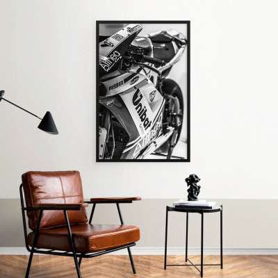 Quadro Decorativo Moto P&B