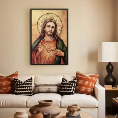 Quadro Decorativo Sagrado Coração de Jesus I